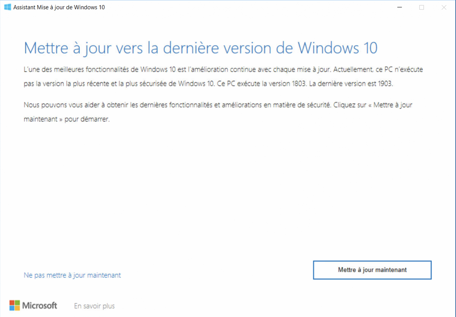 Mise à Jour Windows 10 Version 1903 Facilement Vozitfr 6507